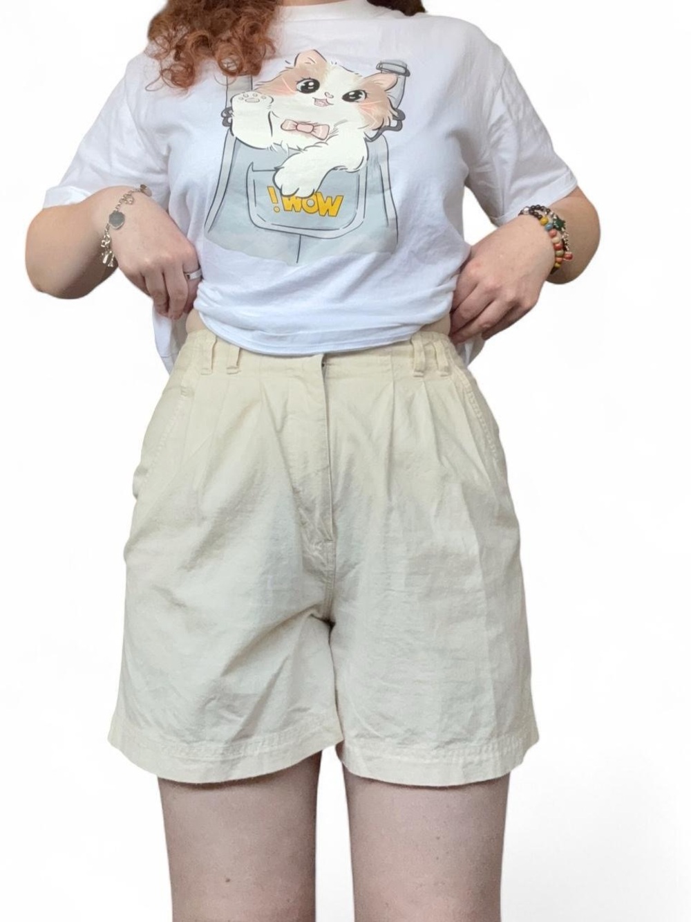Vintage Royal Robbins Cream Cotton Hiking Shorts